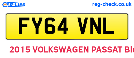 FY64VNL are the vehicle registration plates.