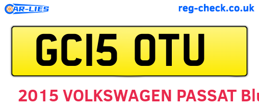 GC15OTU are the vehicle registration plates.