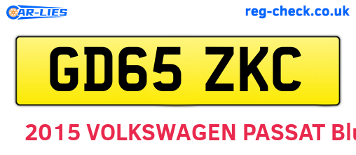 GD65ZKC are the vehicle registration plates.