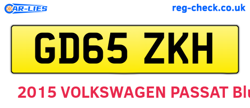 GD65ZKH are the vehicle registration plates.
