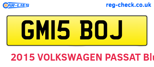 GM15BOJ are the vehicle registration plates.