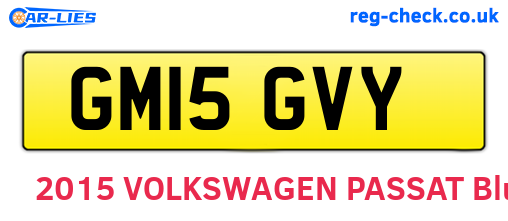 GM15GVY are the vehicle registration plates.