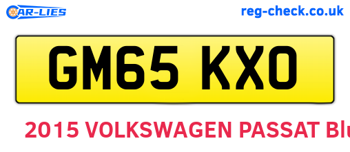 GM65KXO are the vehicle registration plates.