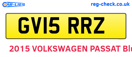 GV15RRZ are the vehicle registration plates.