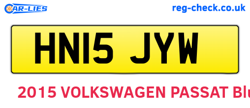 HN15JYW are the vehicle registration plates.