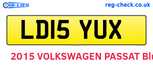 LD15YUX are the vehicle registration plates.