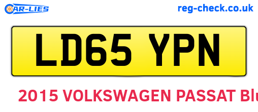 LD65YPN are the vehicle registration plates.