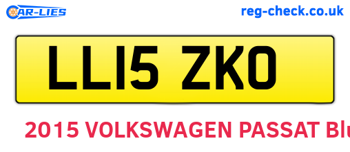 LL15ZKO are the vehicle registration plates.