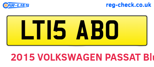 LT15ABO are the vehicle registration plates.