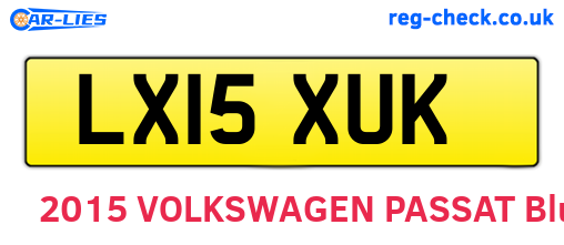 LX15XUK are the vehicle registration plates.