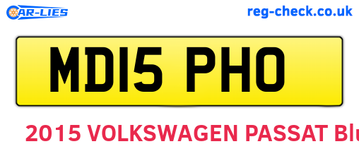 MD15PHO are the vehicle registration plates.