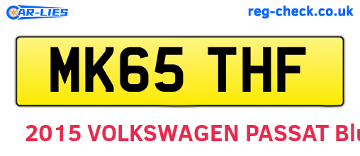 MK65THF are the vehicle registration plates.