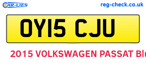 OY15CJU are the vehicle registration plates.