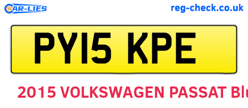 PY15KPE are the vehicle registration plates.