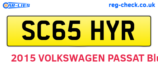 SC65HYR are the vehicle registration plates.