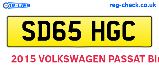 SD65HGC are the vehicle registration plates.