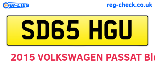 SD65HGU are the vehicle registration plates.