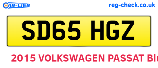 SD65HGZ are the vehicle registration plates.