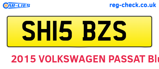 SH15BZS are the vehicle registration plates.