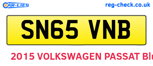 SN65VNB are the vehicle registration plates.