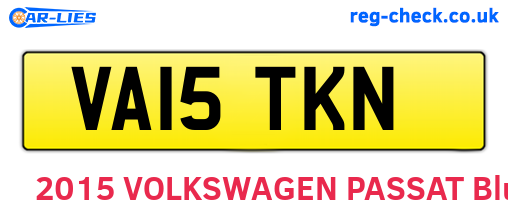 VA15TKN are the vehicle registration plates.