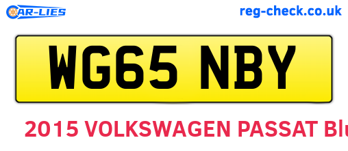 WG65NBY are the vehicle registration plates.