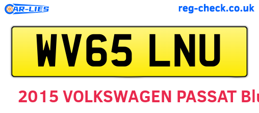 WV65LNU are the vehicle registration plates.