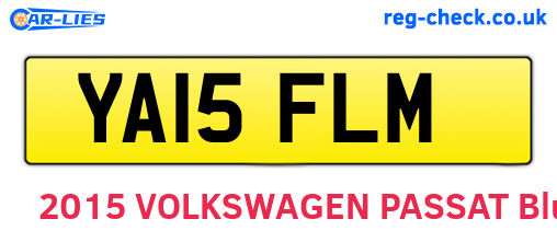 YA15FLM are the vehicle registration plates.