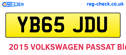 YB65JDU are the vehicle registration plates.