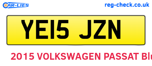 YE15JZN are the vehicle registration plates.