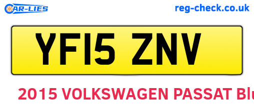 YF15ZNV are the vehicle registration plates.