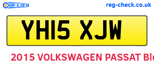 YH15XJW are the vehicle registration plates.