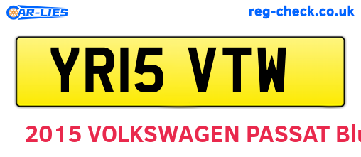 YR15VTW are the vehicle registration plates.