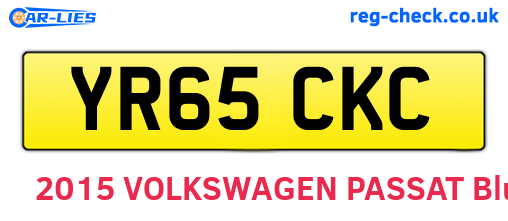 YR65CKC are the vehicle registration plates.