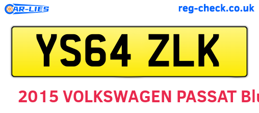 YS64ZLK are the vehicle registration plates.