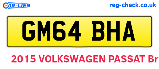 GM64BHA are the vehicle registration plates.
