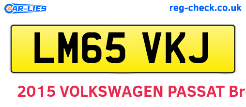 LM65VKJ are the vehicle registration plates.
