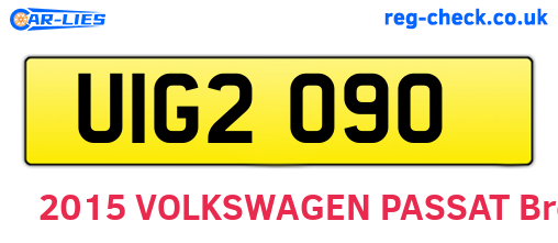 UIG2090 are the vehicle registration plates.