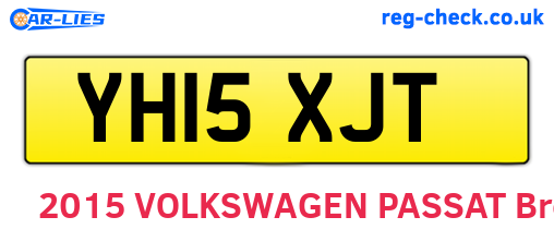 YH15XJT are the vehicle registration plates.