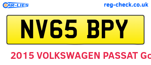 NV65BPY are the vehicle registration plates.