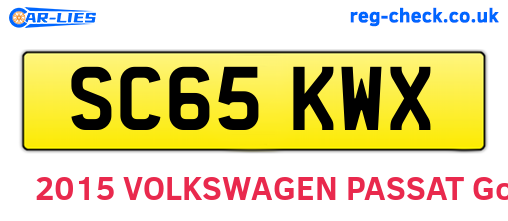 SC65KWX are the vehicle registration plates.