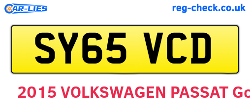 SY65VCD are the vehicle registration plates.
