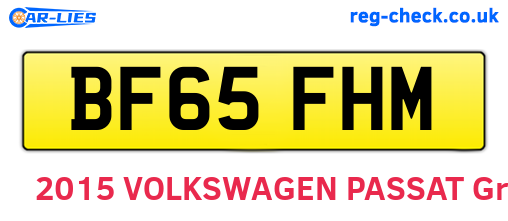 BF65FHM are the vehicle registration plates.