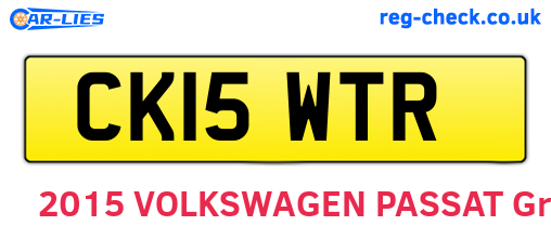 CK15WTR are the vehicle registration plates.