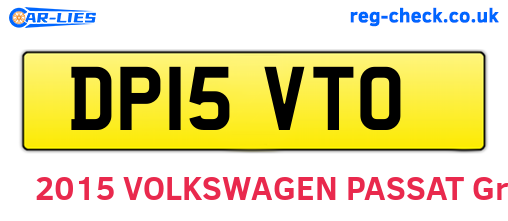 DP15VTO are the vehicle registration plates.