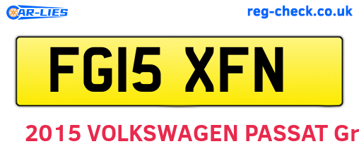 FG15XFN are the vehicle registration plates.