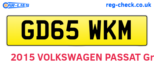 GD65WKM are the vehicle registration plates.