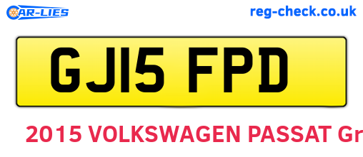 GJ15FPD are the vehicle registration plates.