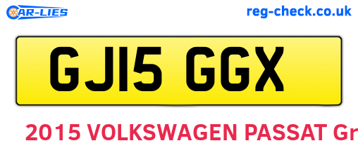 GJ15GGX are the vehicle registration plates.
