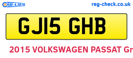 GJ15GHB are the vehicle registration plates.